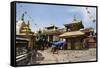 Swayambhunath Stupa (Monkey Temple), UNESCO World Heritage Site, Kathmandu, Nepal, Asia-Peter Barritt-Framed Stretched Canvas