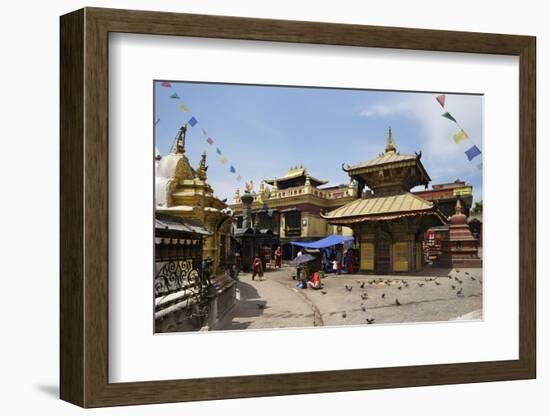 Swayambhunath Stupa (Monkey Temple), UNESCO World Heritage Site, Kathmandu, Nepal, Asia-Peter Barritt-Framed Photographic Print