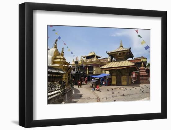 Swayambhunath Stupa (Monkey Temple), UNESCO World Heritage Site, Kathmandu, Nepal, Asia-Peter Barritt-Framed Photographic Print