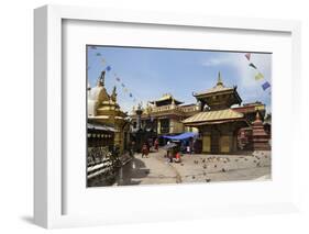 Swayambhunath Stupa (Monkey Temple), UNESCO World Heritage Site, Kathmandu, Nepal, Asia-Peter Barritt-Framed Photographic Print