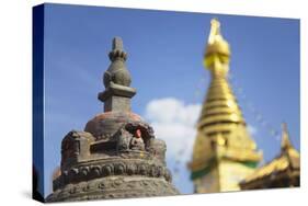 Swayambhunath Stupa, UNESCO World Heritage Site, Kathmandu, Nepal, Asia-Ian Trower-Stretched Canvas