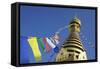 Swayambhunath Stupa, UNESCO World Heritage Site, Kathmandu, Nepal, Asia-Ian Trower-Framed Stretched Canvas