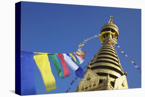 Swayambhunath Stupa, UNESCO World Heritage Site, Kathmandu, Nepal, Asia-Ian Trower-Stretched Canvas