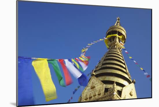 Swayambhunath Stupa, UNESCO World Heritage Site, Kathmandu, Nepal, Asia-Ian Trower-Mounted Photographic Print