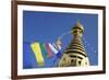 Swayambhunath Stupa, UNESCO World Heritage Site, Kathmandu, Nepal, Asia-Ian Trower-Framed Photographic Print