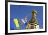 Swayambhunath Stupa, UNESCO World Heritage Site, Kathmandu, Nepal, Asia-Ian Trower-Framed Photographic Print