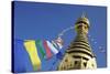 Swayambhunath Stupa, UNESCO World Heritage Site, Kathmandu, Nepal, Asia-Ian Trower-Stretched Canvas