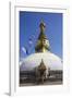 Swayambhunath Stupa, UNESCO World Heritage Site, Kathmandu, Nepal, Asia-Ian Trower-Framed Photographic Print