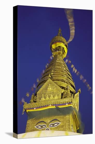 Swayambhunath Stupa, UNESCO World Heritage Site, Kathmandu, Nepal, Asia-Ian Trower-Stretched Canvas