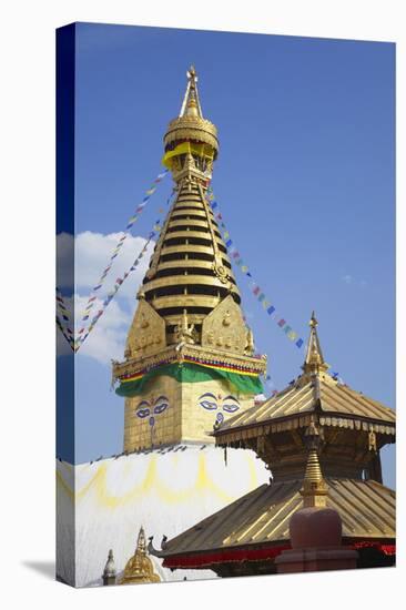 Swayambhunath Stupa, UNESCO World Heritage Site, Kathmandu, Nepal, Asia-Ian Trower-Stretched Canvas