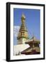 Swayambhunath Stupa, UNESCO World Heritage Site, Kathmandu, Nepal, Asia-Ian Trower-Framed Photographic Print