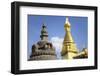 Swayambhunath Stupa, UNESCO World Heritage Site, Kathmandu, Nepal, Asia-Ian Trower-Framed Photographic Print