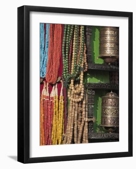 Swayambunath Stupa Jewellery For Sale, Kathmandu, Nepal-Jane Sweeney-Framed Photographic Print