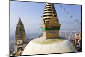 Swayambunath Stupa or Monkey Temple, Kathmandu, Nepal-Peter Adams-Mounted Photographic Print