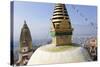 Swayambunath Stupa or Monkey Temple, Kathmandu, Nepal-Peter Adams-Stretched Canvas