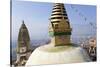 Swayambunath Stupa or Monkey Temple, Kathmandu, Nepal-Peter Adams-Stretched Canvas