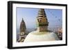 Swayambunath Stupa or Monkey Temple, Kathmandu, Nepal-Peter Adams-Framed Photographic Print