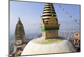 Swayambunath Stupa or Monkey Temple, Kathmandu, Nepal-Peter Adams-Mounted Photographic Print