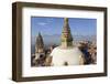 Swayamhunath Buddhist Stupa or Monkey Temple, Kathmandu, Nepal-Peter Adams-Framed Photographic Print