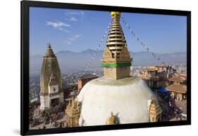 Swayamhunath Buddhist Stupa or Monkey Temple, Kathmandu, Nepal-Peter Adams-Framed Photographic Print