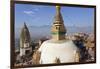 Swayamhunath Buddhist Stupa or Monkey Temple, Kathmandu, Nepal-Peter Adams-Framed Premium Photographic Print