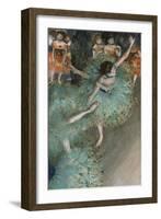 Swaying Dancer (Dancer in Gree), 1877-1878-Edgar Degas-Framed Giclee Print