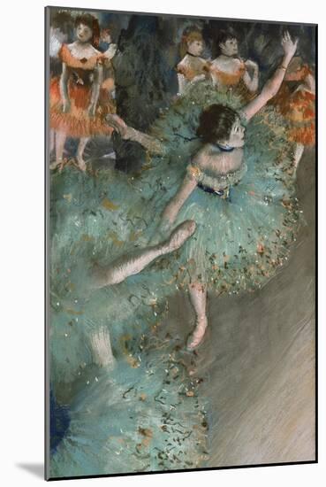 Swaying Dancer (Dancer in Gree), 1877-1878-Edgar Degas-Mounted Giclee Print