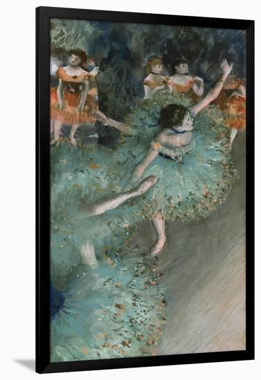 Swaying Dancer (Dancer in Green). 1877-79-Edgar Degas-Framed Giclee Print