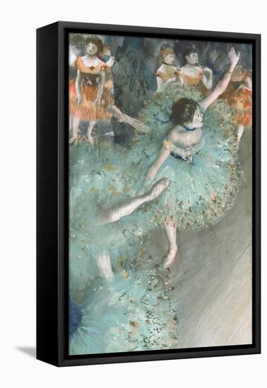 Swaying Dancer (Dancer in Green)-Edgar Degas-Framed Stretched Canvas