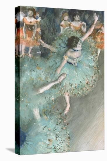 Swaying Dancer (Dancer in Green)-Edgar Degas-Stretched Canvas