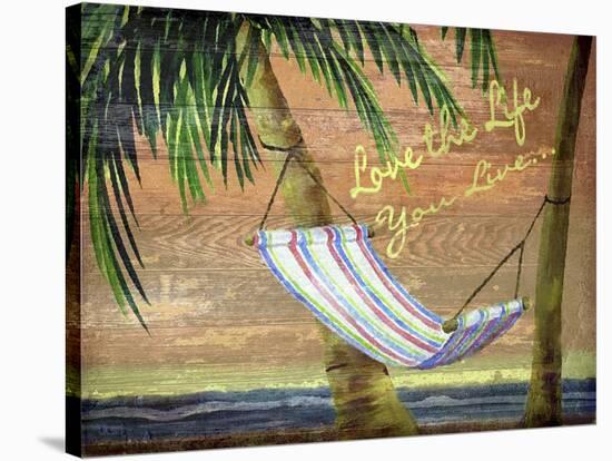Swaying on the Beach words-Karen Williams-Stretched Canvas