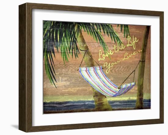 Swaying on the Beach words-Karen Williams-Framed Giclee Print