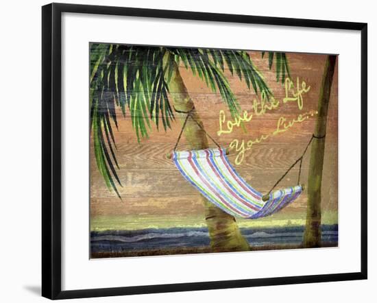 Swaying on the Beach words-Karen Williams-Framed Giclee Print