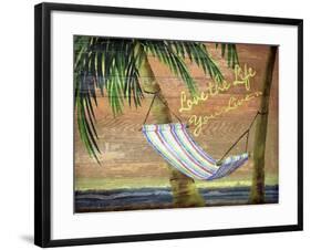 Swaying on the Beach words-Karen Williams-Framed Giclee Print