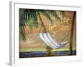 Swaying on the Beach words-Karen Williams-Framed Giclee Print