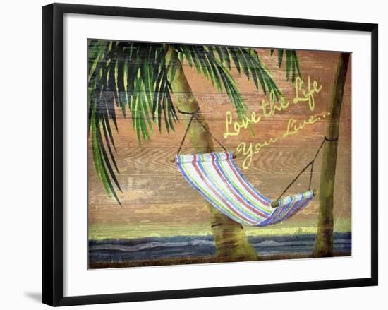 Swaying on the Beach words-Karen Williams-Framed Giclee Print