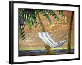 Swaying on the Beach words-Karen Williams-Framed Giclee Print