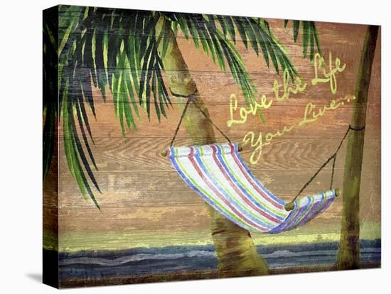 Swaying on the Beach words-Karen Williams-Stretched Canvas