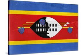 Swaziland Flag Design with Wood Patterning - Flags of the World Series-Philippe Hugonnard-Stretched Canvas