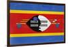 Swaziland Flag Design with Wood Patterning - Flags of the World Series-Philippe Hugonnard-Framed Art Print