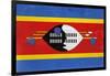 Swaziland Flag Design with Wood Patterning - Flags of the World Series-Philippe Hugonnard-Framed Art Print