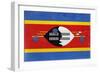 Swaziland Flag Design with Wood Patterning - Flags of the World Series-Philippe Hugonnard-Framed Art Print