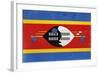 Swaziland Flag Design with Wood Patterning - Flags of the World Series-Philippe Hugonnard-Framed Art Print