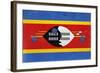 Swaziland Flag Design with Wood Patterning - Flags of the World Series-Philippe Hugonnard-Framed Art Print