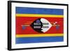 Swaziland Flag Design with Wood Patterning - Flags of the World Series-Philippe Hugonnard-Framed Art Print