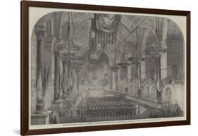 Swearing-In of the 1st Lancashire Engineer Volunteers in St George's Hall, Liverpool-null-Framed Giclee Print