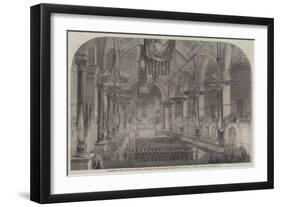 Swearing-In of the 1st Lancashire Engineer Volunteers in St George's Hall, Liverpool-null-Framed Giclee Print