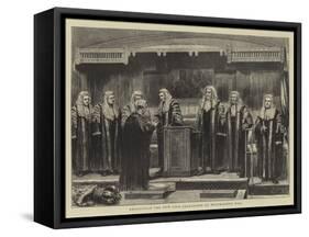 Swearing-In the New Lord Chancellor at Westminster Hall-Godefroy Durand-Framed Stretched Canvas