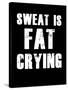 Sweat is Fat Crying-null-Stretched Canvas