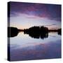 Sweden, Batfors Nature Reserve, River, Islands, Clouds-Rainer Mirau-Stretched Canvas